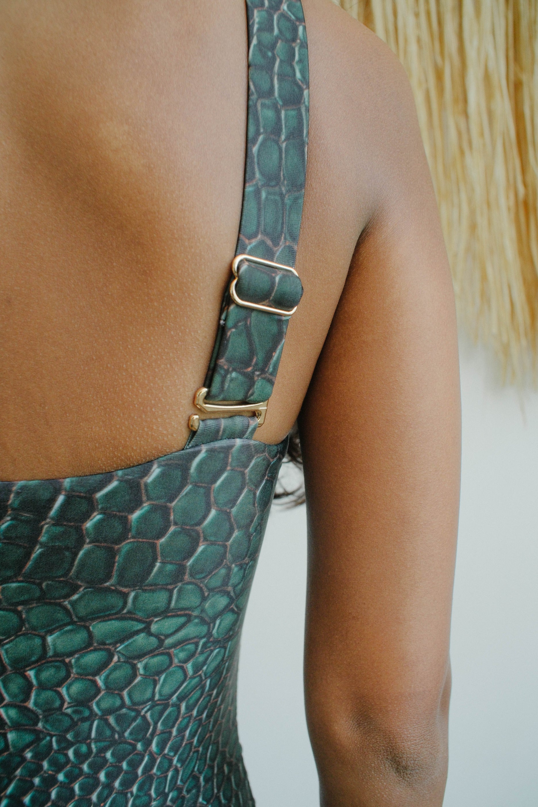 Viper -  Green Ruched One Piece Swimsuit