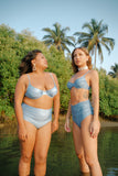 Skylark - High waist steel blue Bikini