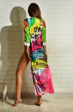 Noor jacket - Hand Painted expressions in a kimono jacket