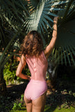 High Collar Mesh Monokini Swimsuit
