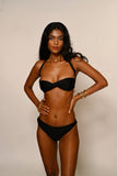 HOLSTER - Black Bandeau Bikini w/  side strap