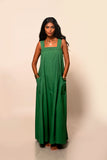 Agonda Maxi Dress w/ pockets - Olive Green