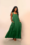 Agonda Maxi Dress w/ pockets - Olive Green